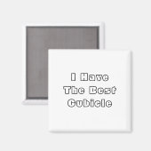 Aimant J'Ai La Meilleure Cubicle. Blanc noir (Recto/Verso)