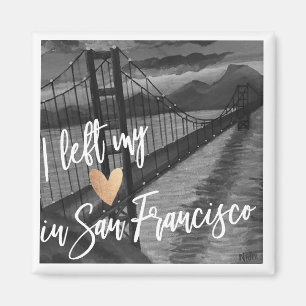 Aimant "J'Ai Laissé Mon Coeur À San Francisco" Frigo Magn