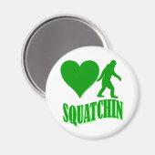 Aimant J'ai le coeur squatchine (Recto/Verso)