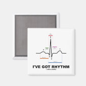 Aimant J'ai le rythme (ECG - EKG Heart Beat) (Recto/Verso)