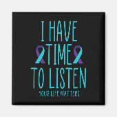 Aimant J'ai le temps d'écouter la sensibilisation au suic (Devant)