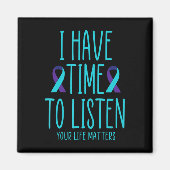 Aimant J'Ai Le Temps D'Écouter Sensibilisation Au Suicide (Devant)