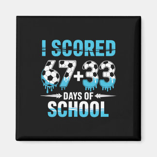 Aimant J'ai marqué 100 jours de foot scolaire 100e jour d