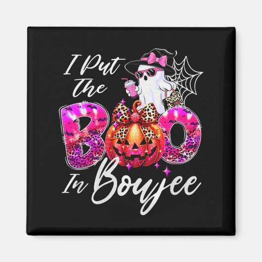 Aimant J'ai mis le Boo dans Boujee Cute Leopard Boujie Fa (Devant)