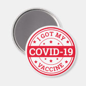 Aimant J'Ai Mon Vaccin Convid-19 (Recto/Verso)