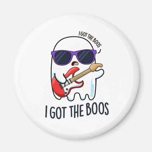 Aimant J'Ai Obtenu Boos Funny Halloween Music Ghost Pun (Devant)