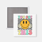 Aimant J'Ai Obtenu Ce Retro Smile Motivational Testing Da (Recto/Verso)