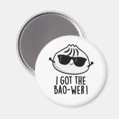 Aimant J'Ai Obtenu Le Bao-wer Funny Dimsum Pun (Recto/Verso)
