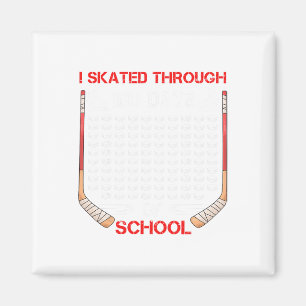 Aimant J'ai patiné à travers 100 jours d'école Fan de hoc