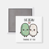 Aimant J'ai pensé à toi Saint-Valentin Food Pun (Recto/Verso)