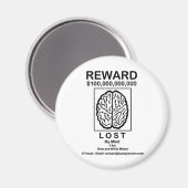 Aimant J'ai perdu la tête (Recto/Verso)