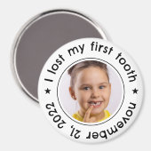 Aimant "J'ai perdu ma première dent" Jalon de l'enfant mo (Recto/Verso)