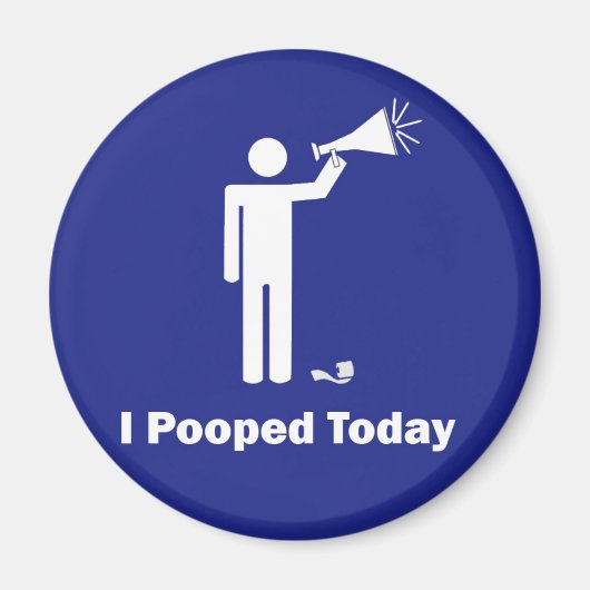 Aimant J'Ai Poopé Aujourd'Hui (Devant)