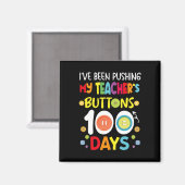 Aimant J'Ai Poussé Les Boutons De Mes Enseignants 100 Jou (Recto/Verso)