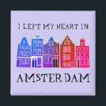 Aimant J'ai quitté mon coeur à Amsterdam Holland Canal Ma<br><div class="desc">Décorez votre maison avec ce doux tourbillon Amsterdam abrite l'aimant de l'art motif. Faites un grand cadeau de ménage, d'anniversaire ou de mariage! Vous pouvez le customiser et modifier ou ajouter du texte. Consultez ma boutique pour plus de couleurs et de motifs ! Et plus d'articles assortis comme des totes,...</div>