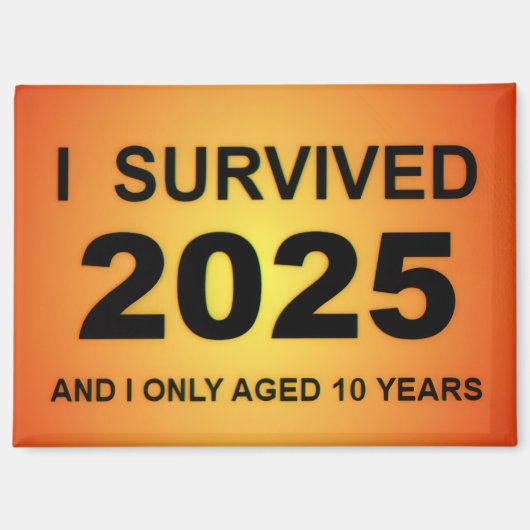 Aimant J'ai survécu 2025 (Recto)