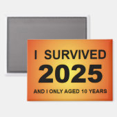 Aimant J'ai survécu 2025 (Recto/Verso)