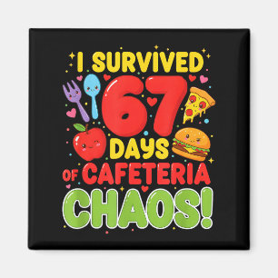Aimant J'ai survécu 67 jours de chaos à la cantine 67 Mem