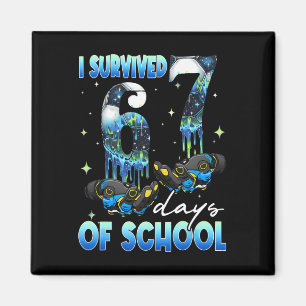 Aimant J'ai survécu 67 jours de foot scolaire garçons enf