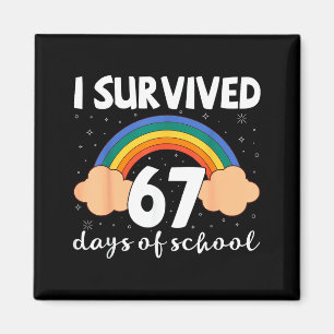 Aimant J'ai survécu 67 jours d'école Mème drôle étudiant 