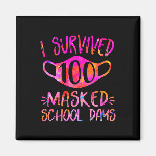 Aimant J'ai survécu à 100 journées scolaires masquées Étu