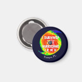 Aimant J'AI SURVÉCU À HURRICANE IRMA à "Your Location" (Recto/Verso)