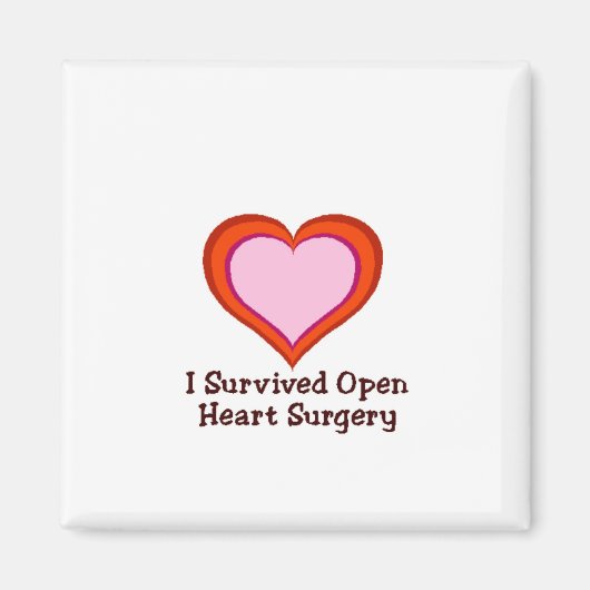Aimant J'ai survécu à la chirurgie cardiaque ouverte (Devant)