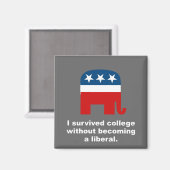 Aimant J'ai survécu à l'université sans devenir un libéra (Recto/Verso)