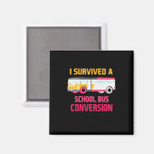 Aimant J'Ai Survécu À Une Conversion De Bus Scolaire (Recto/Verso)