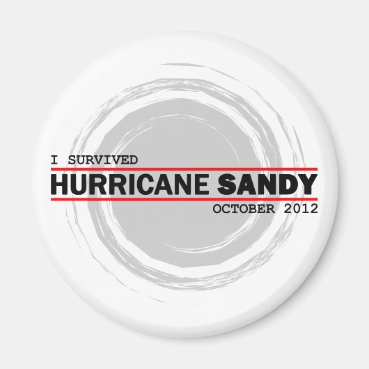 Aimant J'ai survécu au cyclone Sandy (Devant)