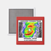 Aimant J'ai survécu au typhon Trami (Recto/Verso)