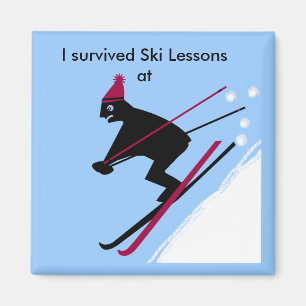Aimant J'ai survécu aux cours de ski à