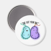 Aimant J'ai ton jeu de bactéries amusant (Recto/Verso)