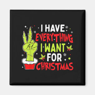 Aimant J'ai tout ce que je veux pour Noël C'est moi je su