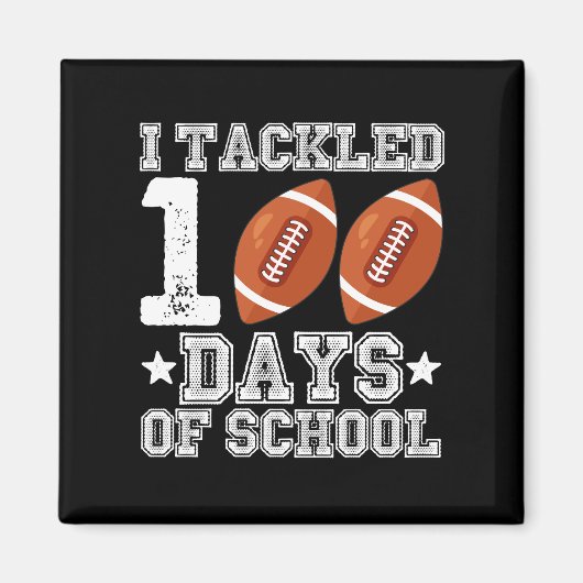 Aimant J'ai traité 100 jours de football scolaire (Devant)