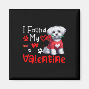 Aimant J'ai trouvé mon Maltais de la Saint-Valentin avec 