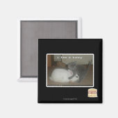 Aimant J'ai un lapin (Recto/Verso)