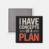 Aimant J'ai une conception d'un plan (Recto/Verso)