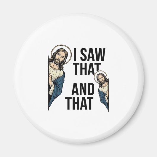 Aimant J'ai vu ce Jésus drôle qui regarde la conception d (Devant)