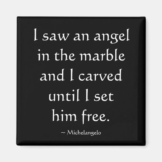 Aimant J'Ai Vu Une Citation D'Ange (Devant)