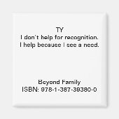 Aimant J'aide parce que je vois un besoin. (Devant)