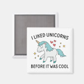 Aimant J'Aimais Les Unicornes (Recto/Verso)