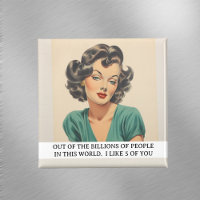 J'Aime 5 Sarcastique Funny Retro les années 50 Dit