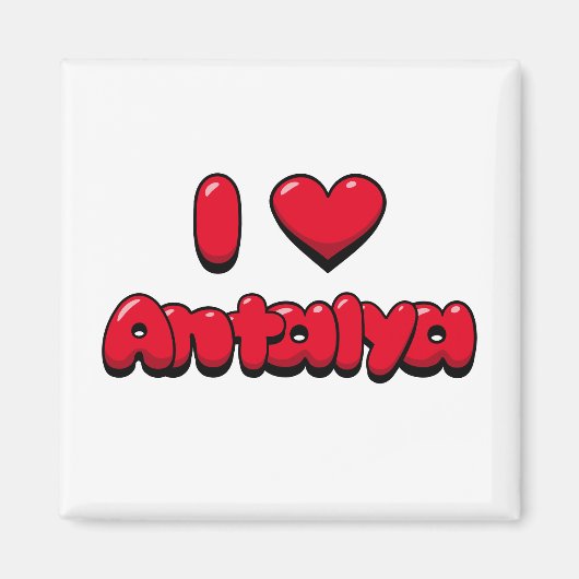 Aimant J'aime Antalya (Devant)