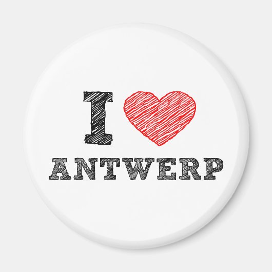 Aimant J'aime Anvers (Devant)