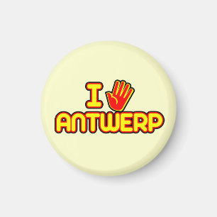 Aimant J'aime Anvers (la main)