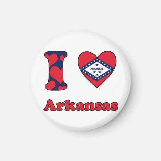 Aimant J'aime Arkansas (Devant)