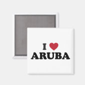 Aimant J'aime Aruba (Recto/Verso)