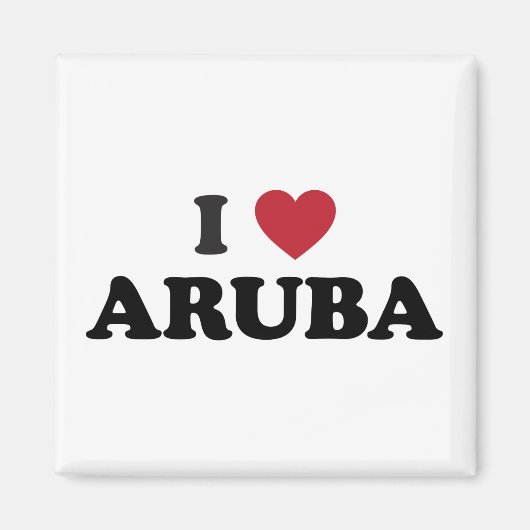 Aimant J'aime Aruba (Devant)