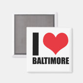 Aimant J'aime Baltimore (Recto/Verso)
